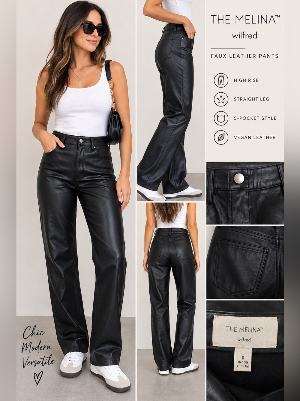 Wilfred The Melina Black Faux Leather Pants